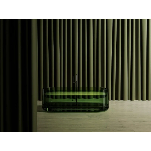 Ванна из полиэфирной смолы Abber Kristall 170x75 см зеленая AT9708Emerald (детальная фотография), 170x75 см