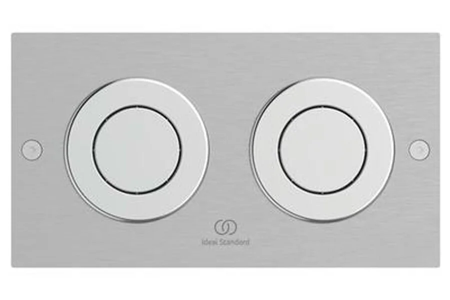 Клавиша смыва Ideal Standard ProSys Septa Pro нержавеющая сталь R0134MY (детальная фотография), слив эконом-стандарт с двумя клавишами