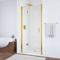 Душевая дверь профиль золотой стекло прозрачное Vegas-glass