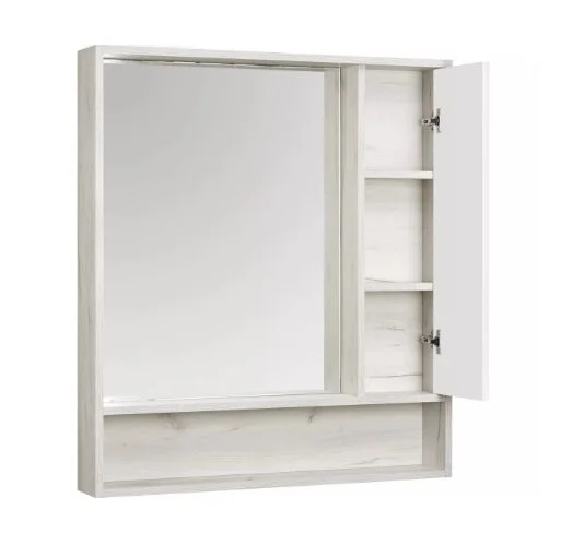 Зеркальный шкаф Акватон Флай 80 см белый/дуб крафт 1A237702FAX10 (детальная фотография), в наличии