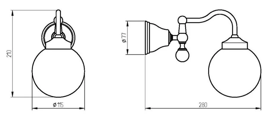 Светильник Migliore Provance 17 плафон в форме шара (детальная фотография), классические, ретро, декорированные
