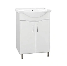 Тумба под раковину напольная Style Line Эко Волна 56 см белая