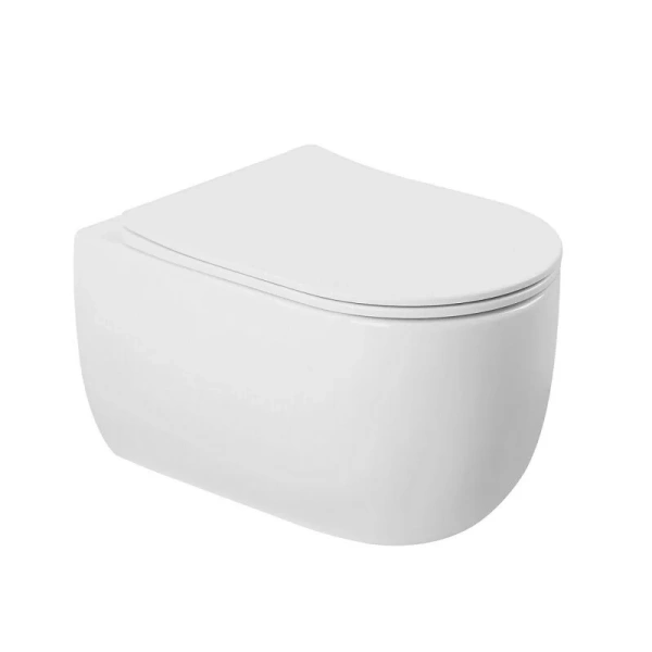 Унитаз подвесной Abber Bequem белый AC1104TN (детальная фотография)