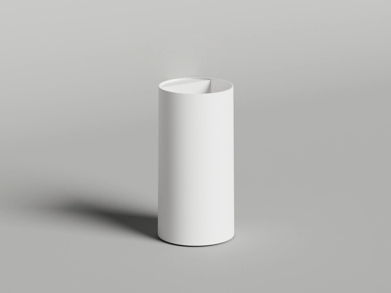 Раковина напольная Salini Armonia Round Top 01 белый матовый 130421TM (детальная фотография), из камня