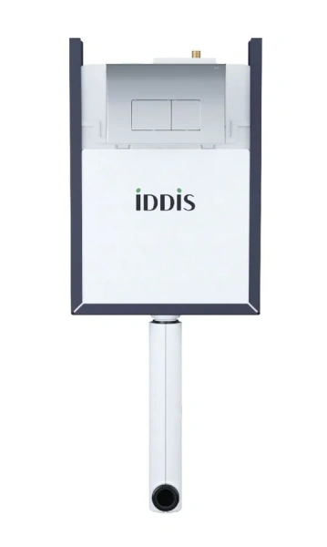 Бачок скрытого монтажа IDDIS Optima Home с клавишей хром OPH0GCCi32K (детальная фотография), слив эконом-стандарт под две клавиши