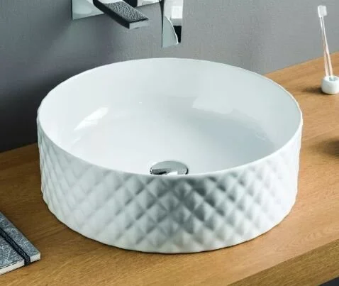 Раковина накладная, чёрная матовая, Artceram Rombo OSL009 17 00 (детальная фотография), накладные (на столешницу), пристенные