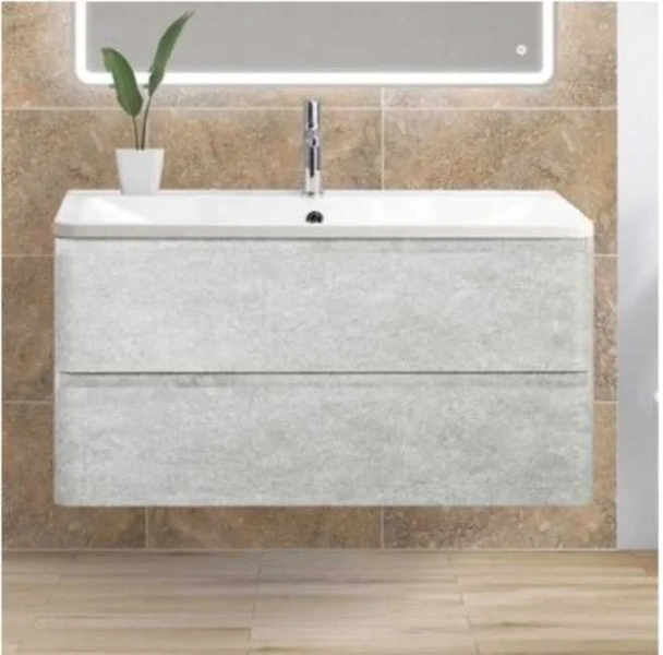 Тумба под раковину подвесная BelBagno Albano 120 см серый структурированный ALBANO-1200-2C-SO-CVG (детальная фотография)