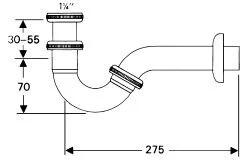 Сифон для биде Hansgrohe хром 55237000 (детальная фотография), нет в наличии