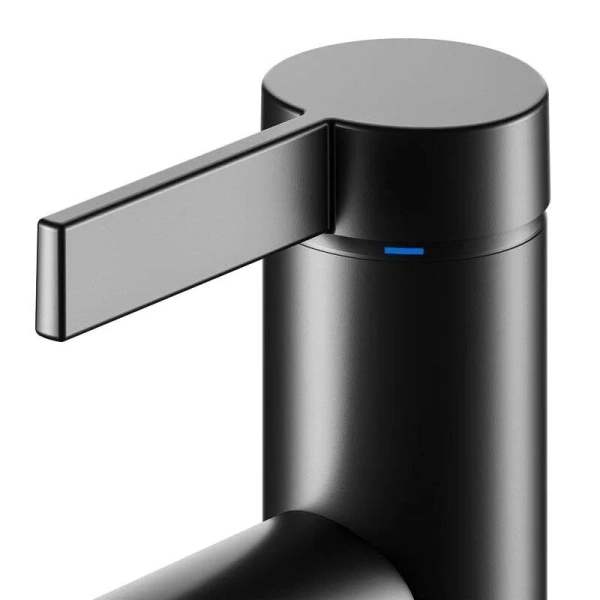 Смеситель для биде Keuco IXMO черный матовый 59509371000 (детальная фотография), округлая форма, с донным клапаном