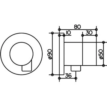 Встраиваемый запорный вентиль с выводом для  шланга DN 15 Keuco IXMO 59541 010101 (детальная фотография), в наличии, по запросу