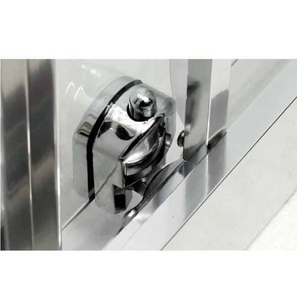 Душевая дверь в нишу BelBagno Due 140 см стекло прозрачное DUE-BF-1-140-C-Cr (детальная фотография), в нишу, стеклянные