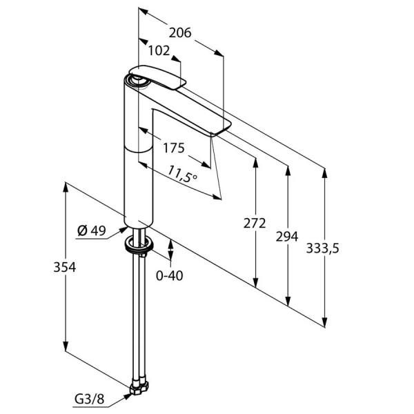 Смеситель для раковины Kludi Balance 52298 латунь (детальная фотография), для раковины