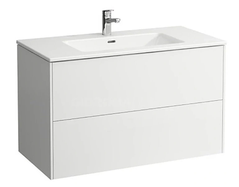 Тумба с раковиной подвесная Laufen Pro S 100 см белая матовая 8.6496.2.260.104.1 (детальная фотография)