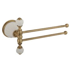 Полотенцедержатель Migliore Olivia белая керамика, бронза