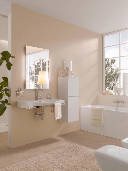 Раковина Laufen Palace 8.1270.2.000.10 90 см с полотенцедержателем (детальная фотография), белые