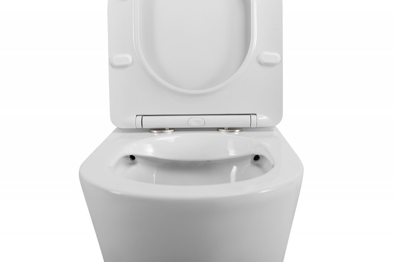 Чаша для унитаза-компакта BelBagno Flay-R с сиденьем дюропласт BB2149CPR/SC (детальная фотография), с нижним подводом воды