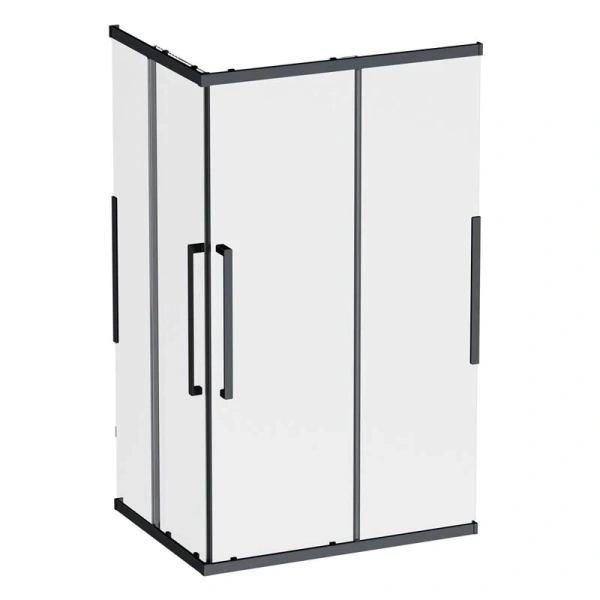 Душевой уголок Am.Pm Func 120x90 см профиль черный, стекло прозрачное W84G-403-12090-BТ (детальная фотография)