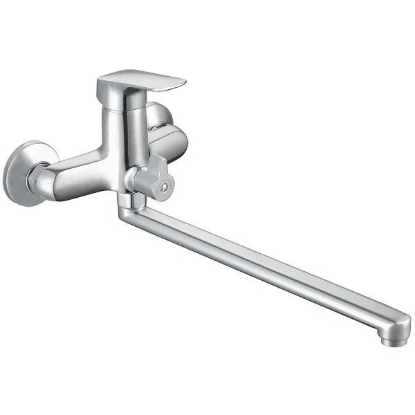 Смеситель для ванны Акватек Вега с длинным изливом хром AQ1042CR (детальная фотография)