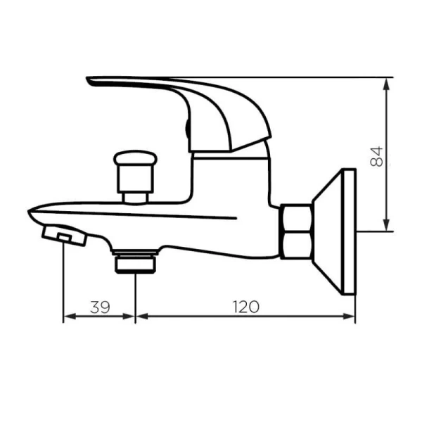 Смеситель для ванны Dorff Stark однорычажный D1101000 (детальная фотография), для ванны