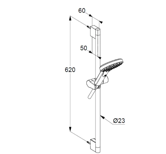 Душевой гарнитур Kludi Dive хром 6961005-00 (детальная фотография), душевые гарнитуры