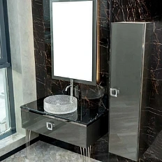 Столешница Boheme Lucido 100 см глянцевый графит