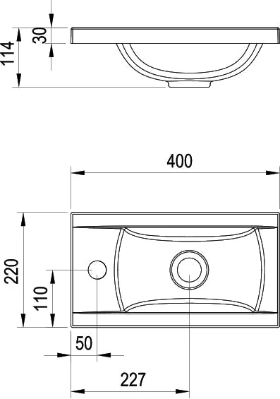 Раковина Ravak Classic XJD01140000 (детальная фотография), 40 см