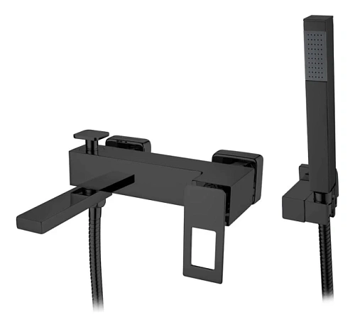 Смеситель для ванны Boheme Q черный - фото 3