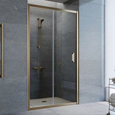 Душевая дверь профиль бронза стекло прозрачное Vegas-glass
