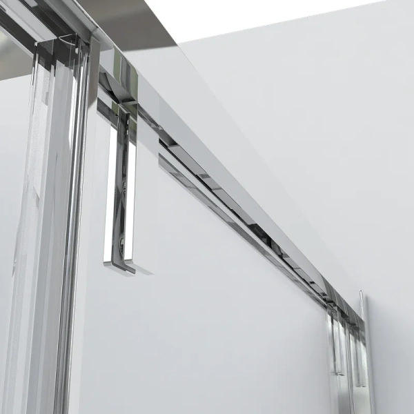 Душевой уголок Vincea Lugano VSR-1L9015CL 150х90 см раздвижная дверь (детальная фотография), стеклянные, угловые, без поддона