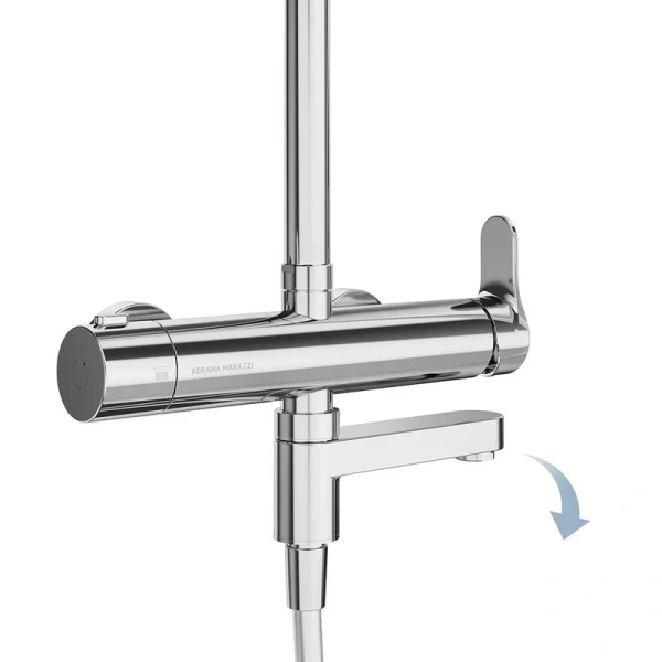 Душевая стойка Kerama Marazzi Fonte хром FO.202.KM.CR (детальная фотография), со смесителем