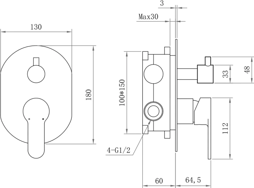 Душевой комплект BERGES Ventas черный матовый 073008 (детальная фотография), современные, hi-tech index_1
