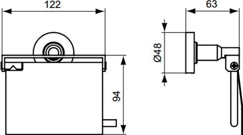 Бумагодержатель Ideal Standard Iom с крышкой A9127AA (детальная фотография), современные, hi-tech