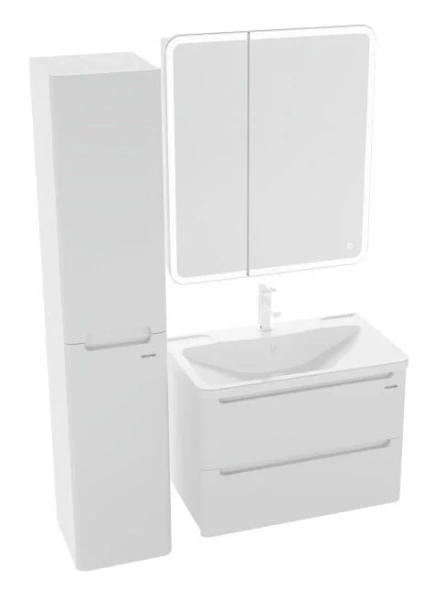 Тумба под раковину подвесная Grossman Адель 69 см белая 107006 (детальная фотография), современная, hi-tech