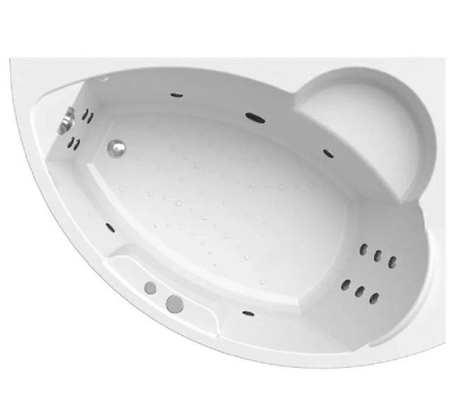 Ванна гидромассажная Vannesa Massage Алари L/R 168 x 120 см, система актив хром 2-77-2-1-0-218 (детальная фотография), акриловые