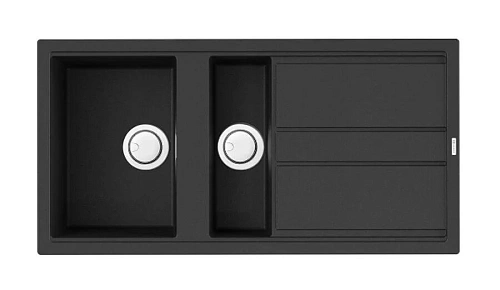 Мойка для кухни Omoikiri Kitagawa 100-2-GB 100 см графит - фото 2