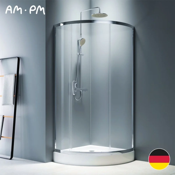 Душевой уголок Am.Pm Like 90x90 см стекло прозрачное W83G-315-090CT (детальная фотография), прозрачные