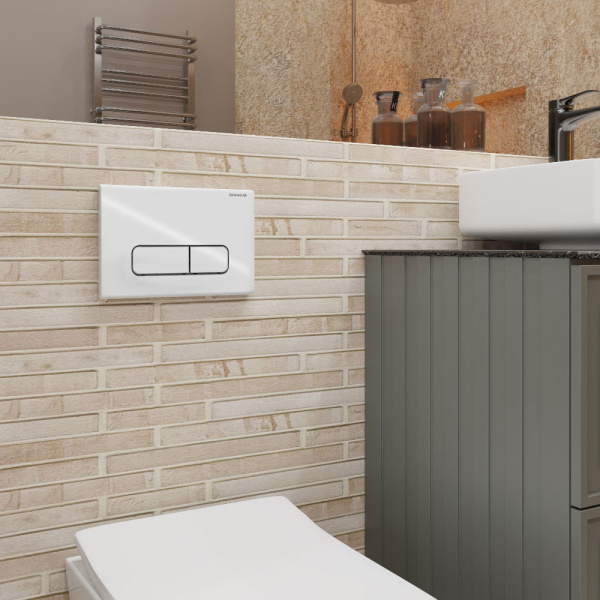 Клавиша смыва Charus Elegia белая глянцевая FP.320.11.01 (детальная фотография), в наличии