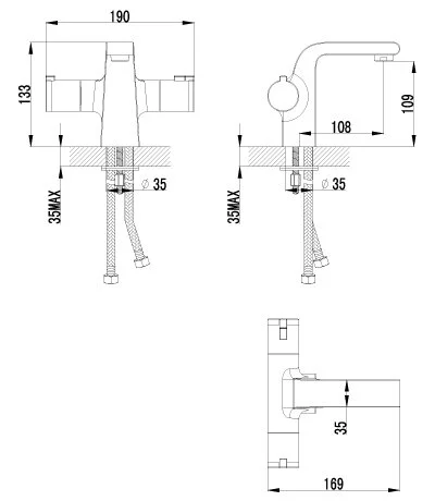 Смеситель для раковины Lemark Yeti LM7836C (детальная фотография), для раковины