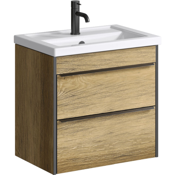 Тумба под раковину подвесная Aqwella Fargo 60 см дуб балтийский FRG0106DB (детальная фотография)