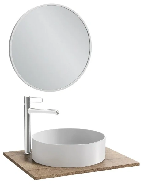 Зеркало Jacob Delafon Odeon Rive Gauche 70 см белый сатин EB1177-F30 (детальная фотография), в раме