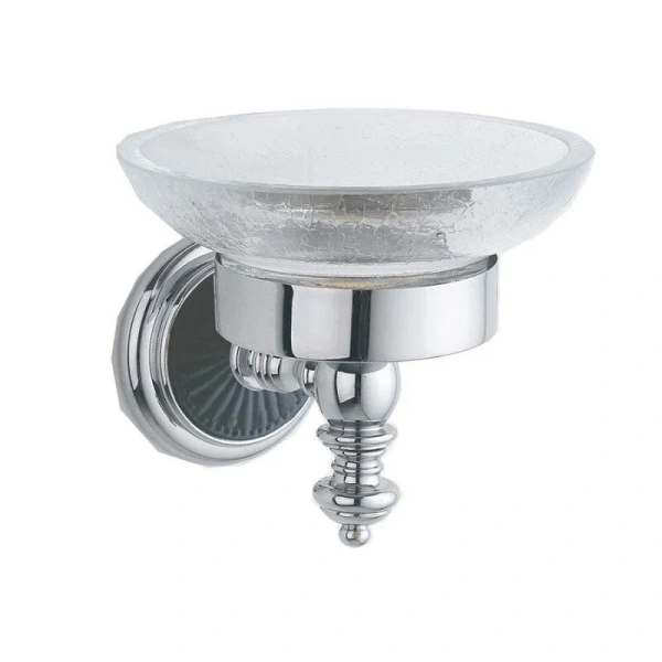 Мыльница Boheme Vogue с черным декором розетки 10183 (детальная фотография)