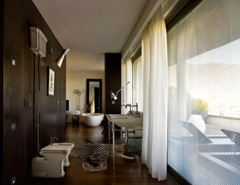 Раковина консоль Kerasan Waldorf 4143K1bi/cr 158 см с полкой (детальная фотография), напольные