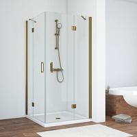 Душевой уголок профиль бронза стекло прозрачное Vegas-glass