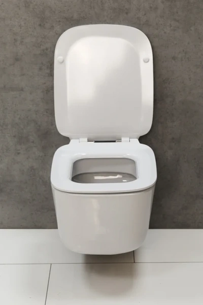 Унитаз подвесной BelBagno Vaso белый BB127CH (детальная фотография), современные, hi-tech, прямоугольные