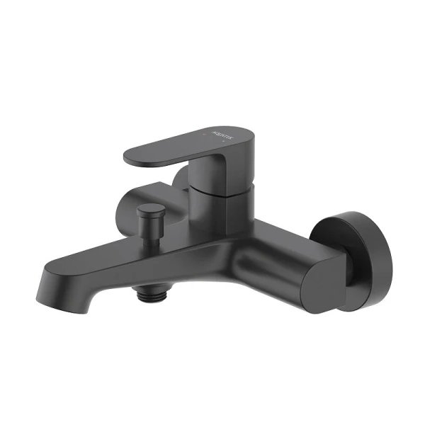 Смеситель для ванны Акватек Оберон черный AQ1240MB (детальная фотография)