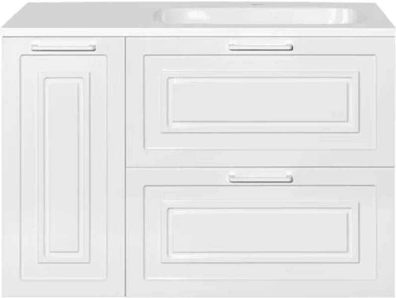 Тумба под раковину Style Line Альба 90 см правая, белая ЛС-000010054 (детальная фотография)