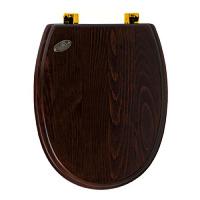 Крышка-сидение с микролифтом Simas Arcade орех, петли золото