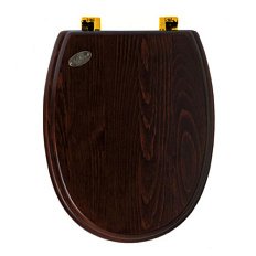 Крышка-сидение с микролифтом Simas Arcade орех, петли золото