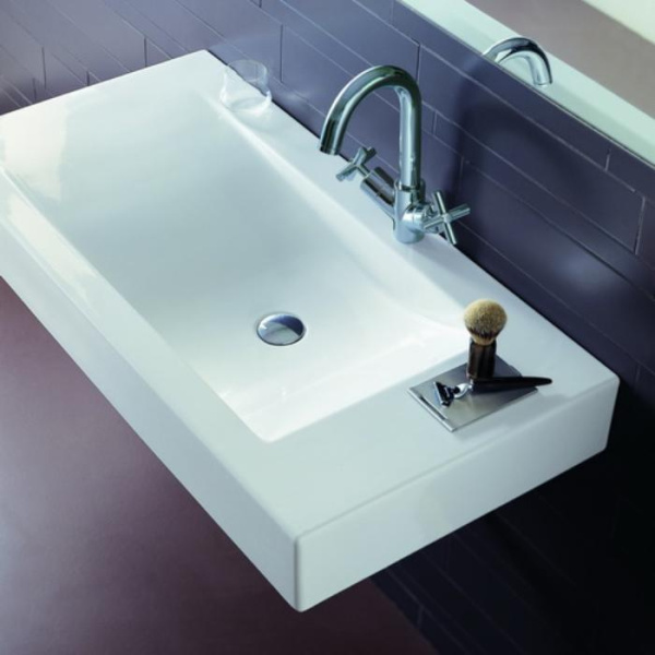 Раковина, цвет белый матовый, Simas Frozen FZ 12 BI MATT (детальная фотография), накладные (на столешницу)