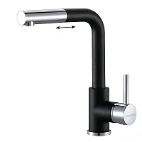 Смеситель для кухни Paulmark Kassel черный металлик